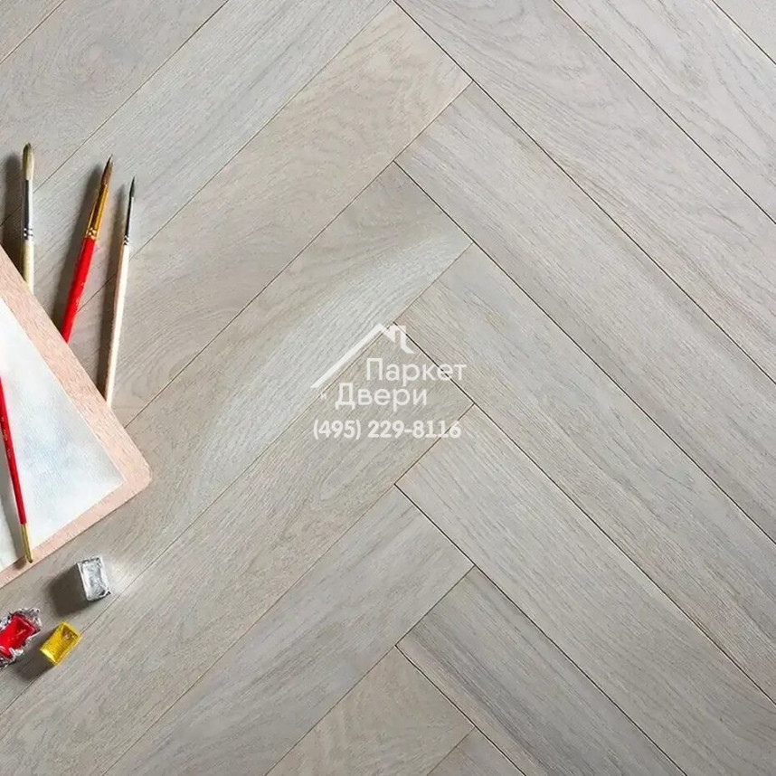 Паркет Английская елка 90⁰ Coswick Дуб Серая пейна 1171-1891-10, Селект энд Бэттер, 577.85x82.55x15-1