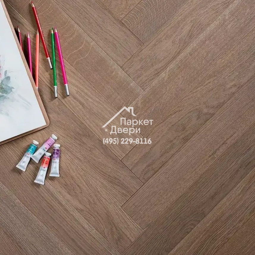 Паркет Английская Ёлка Coswick Дуб Серый шпинель рустикальный, 1168-3867-20, 1 Коон, 647.7x107.95x15-1