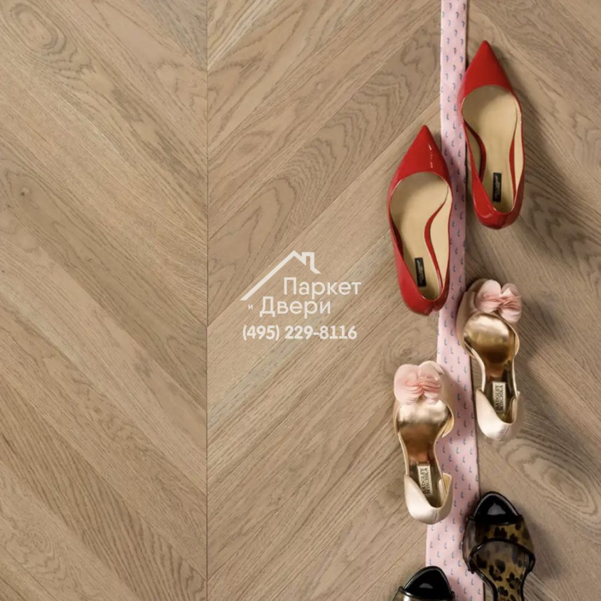 Паркет Французская Ёлка Coswick 60° Дуб Пастель рустикальная, 1192-3247-20, 1 Коон, 438.78x190x15