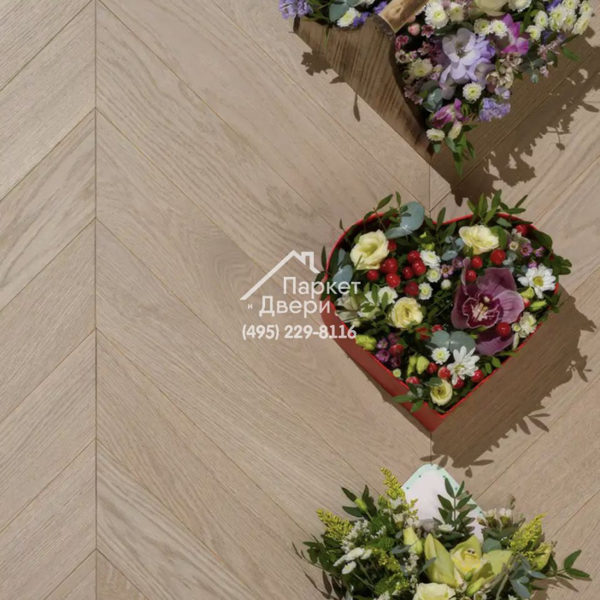 Паркет Французская Ёлка Coswick 60° Дуб Серый Дэви, 1123-3855-20, 1 Коон, 548x127x19,05-2