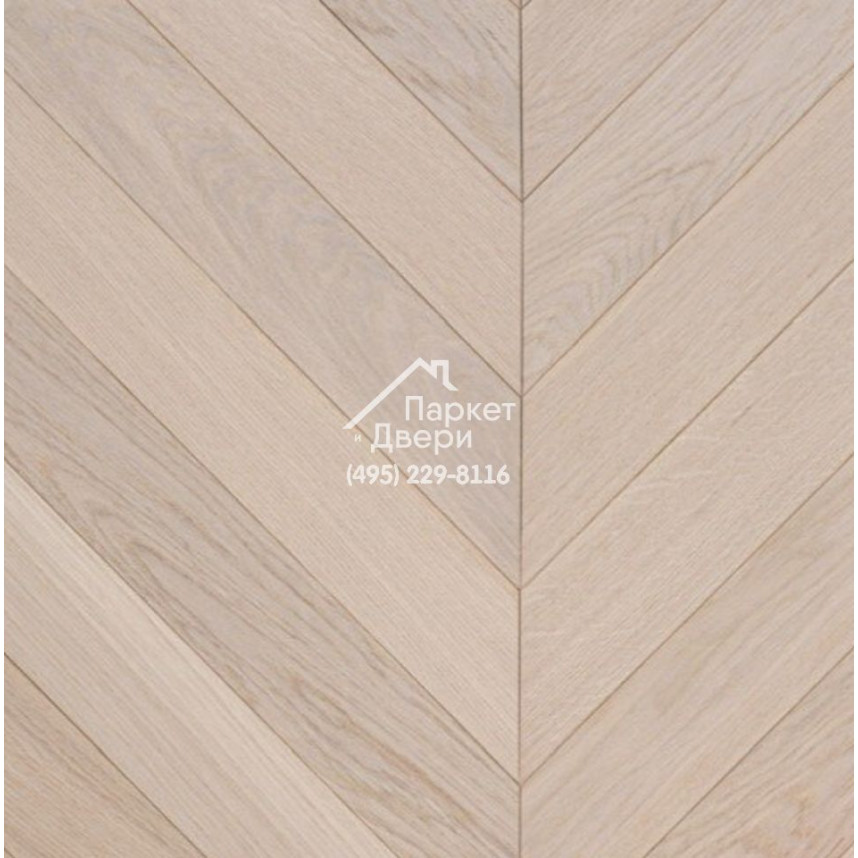 Паркет Французская Ёлка Coswick 60° Дуб Акварельный белый рустикальный, 1176-3842-20, 1 Коон, 548x127x15