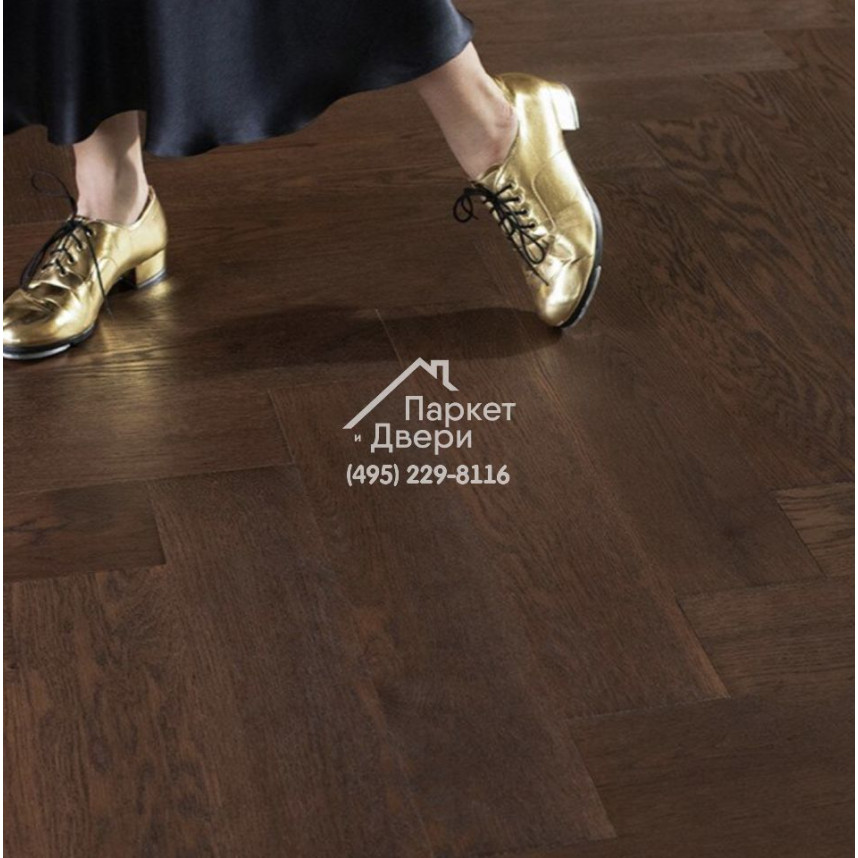 Паркет Английская Ёлка 90° Coswick Дуб Молочный шоколад 1122-4217-20, Таверн, 635x127x19.05-1