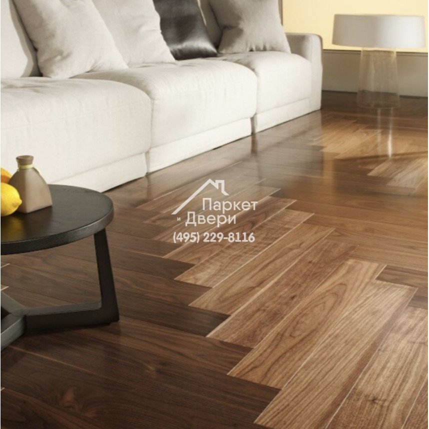 Паркет Английская Ёлка Coswick Американский орех Натуральный масло 1322-1201-30, Селект энд Бэттер, 635x127x19.05-1