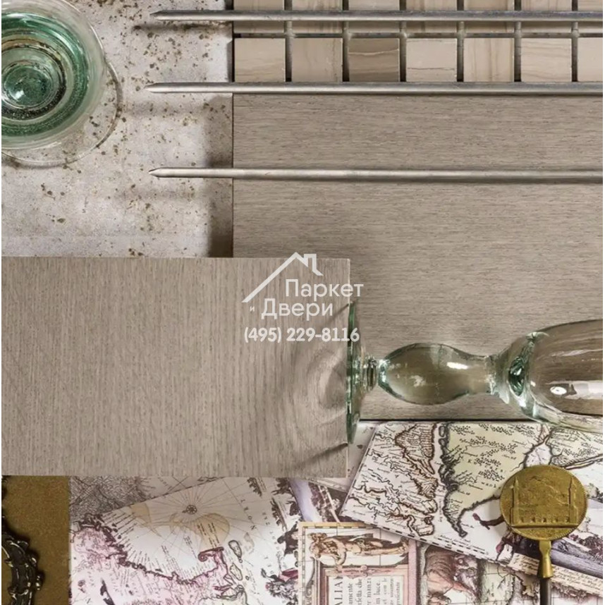 Паркет Французская Ёлка Coswick 45° Оттенки серого / Gray Shadow collection Дуб Серый вельвет 1175-4574-20 500x127x15