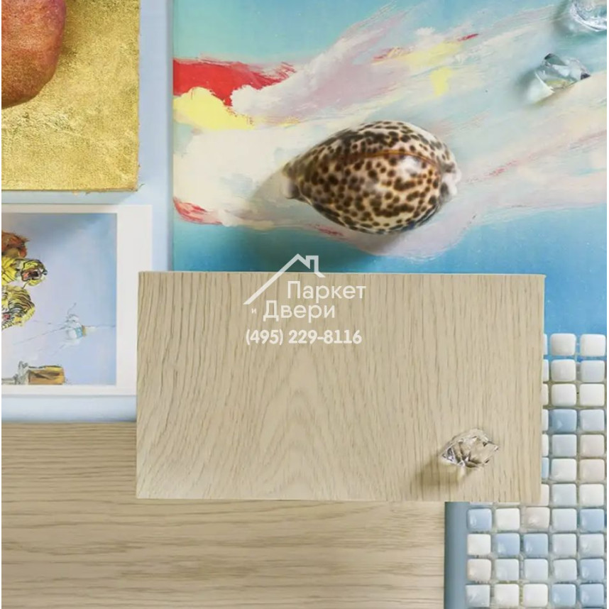 Паркет Французская Ёлка Coswick 60° Дуб Слоновая кость, 1176-3886-20, 1 Коон, 548x127x15-1