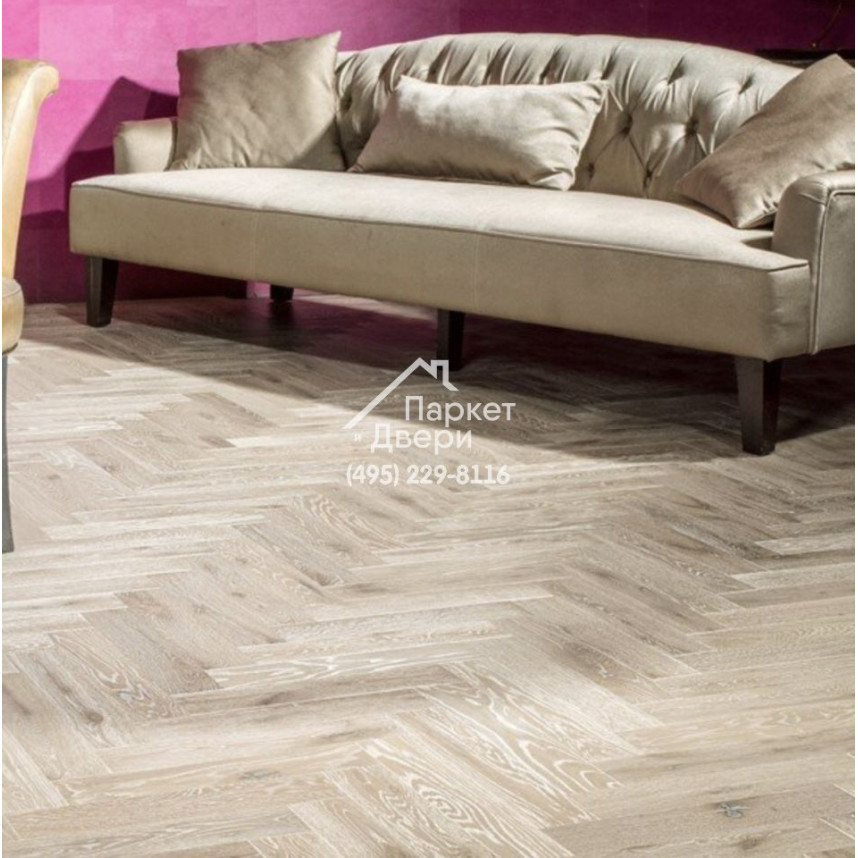 Паркет Английская Ёлка Coswick Дуб Серый кашемир 1151-4251-20, Таверн, 330.2x82.55x15-1