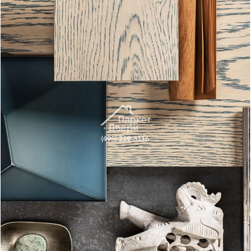 Паркет Французская Ёлка Coswick 60° Дуб Индиго, 1176-3856-30, 1 Коон, 548x127x15-1