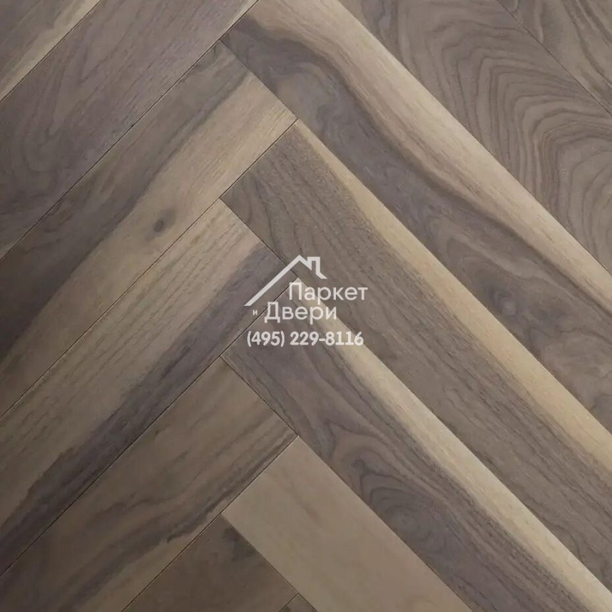 Паркет Английская Ёлка 90⁰ Coswick Американский орех Зимний закат 1374-3866-30, 1 Натур, 635x127x15-1