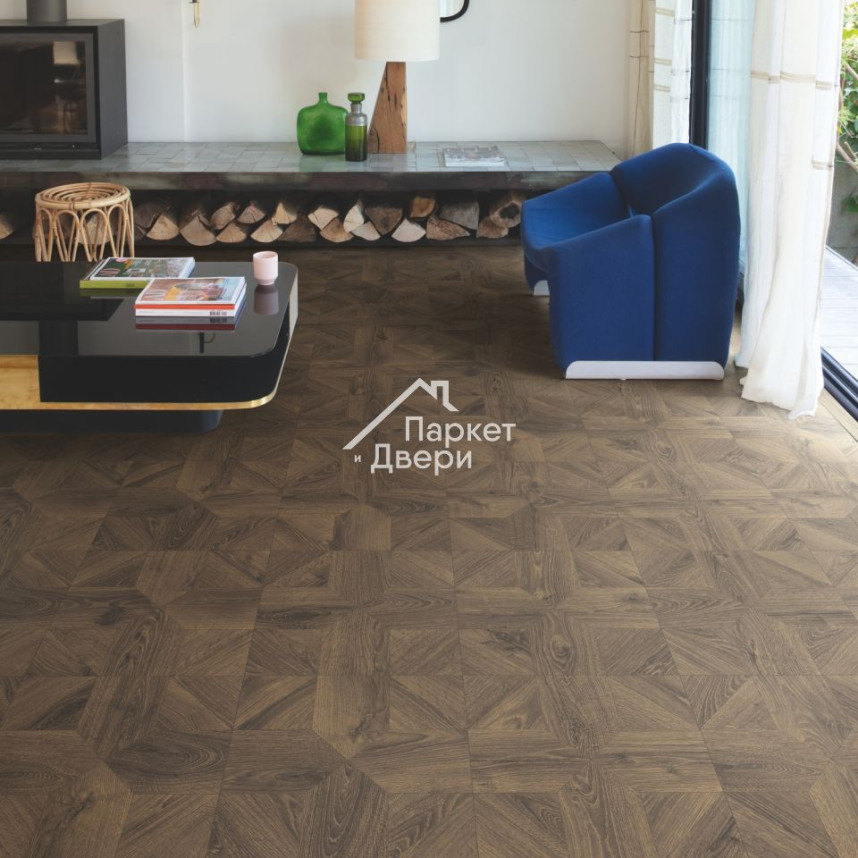 Ламинат Quick Step Impressive Patterns Ultra (Rus) IPU 4145 Дуб кофейный брашированный 1200х396х12 мм-6