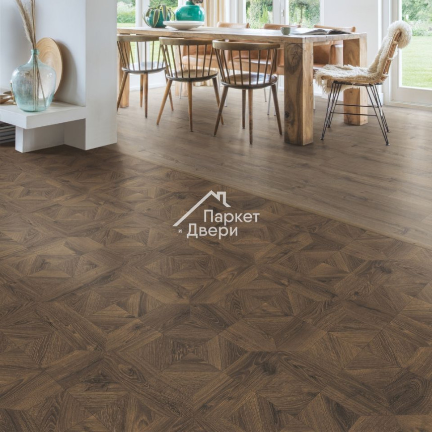 Ламинат Quick Step Impressive Patterns Ultra (Rus) IPU 4145 Дуб кофейный брашированный 1200х396х12 мм-4