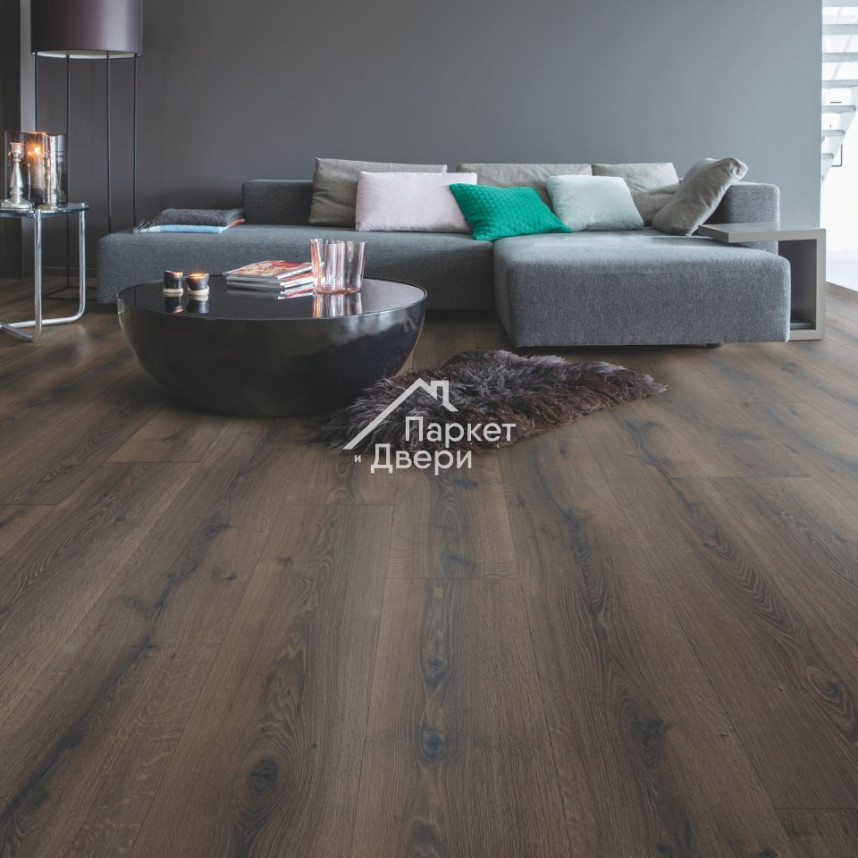 Ламинат Quick Step Majestic MJ3553 Дуб пустынный шлифованный темно-коричневый 2050х240х9.5 мм-4